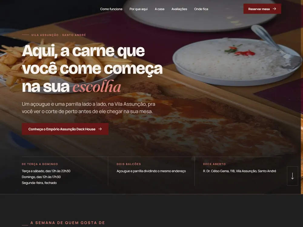 Landing page Empório Assunção Deck House