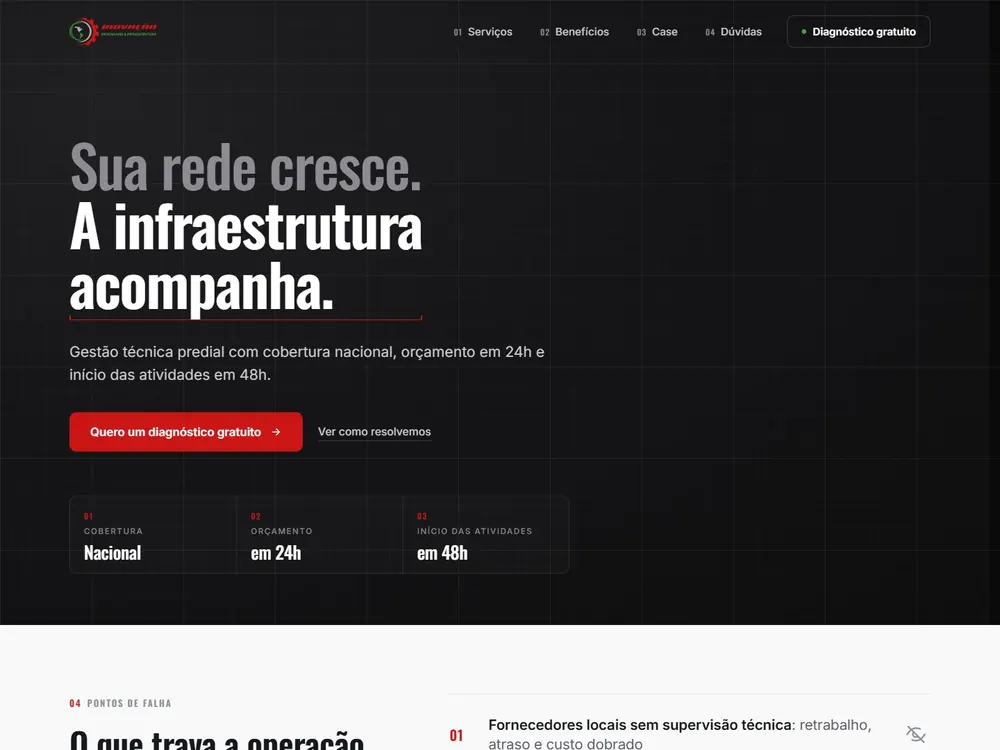Landing page Inovação Engenharia