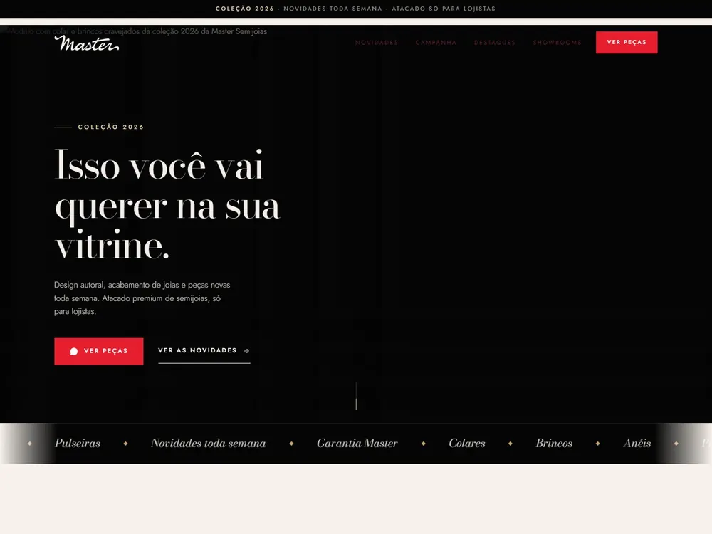 Landing page Master Semijoias