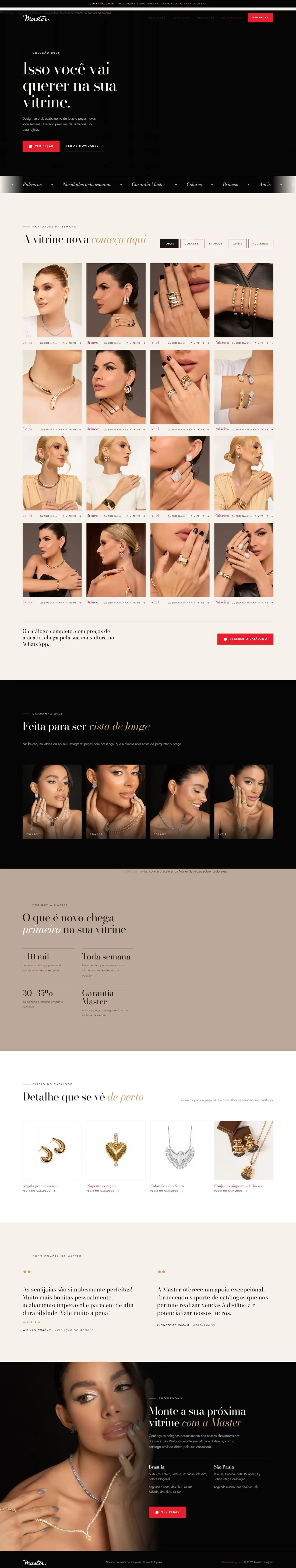Landing page Master Semijoias completa