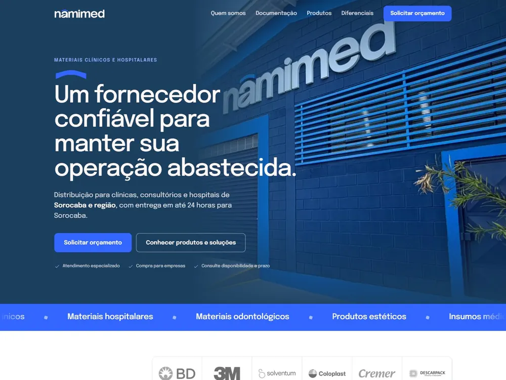 Landing page Nâmimed