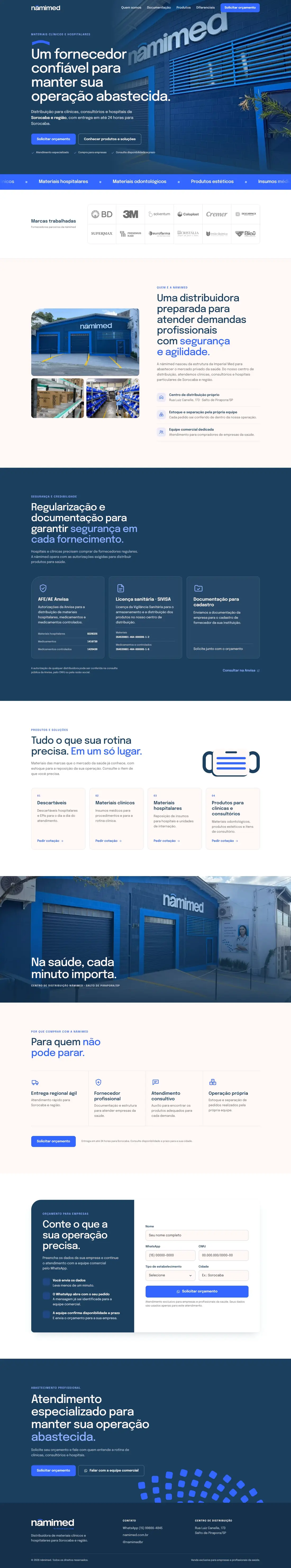 Landing page Nâmimed completa