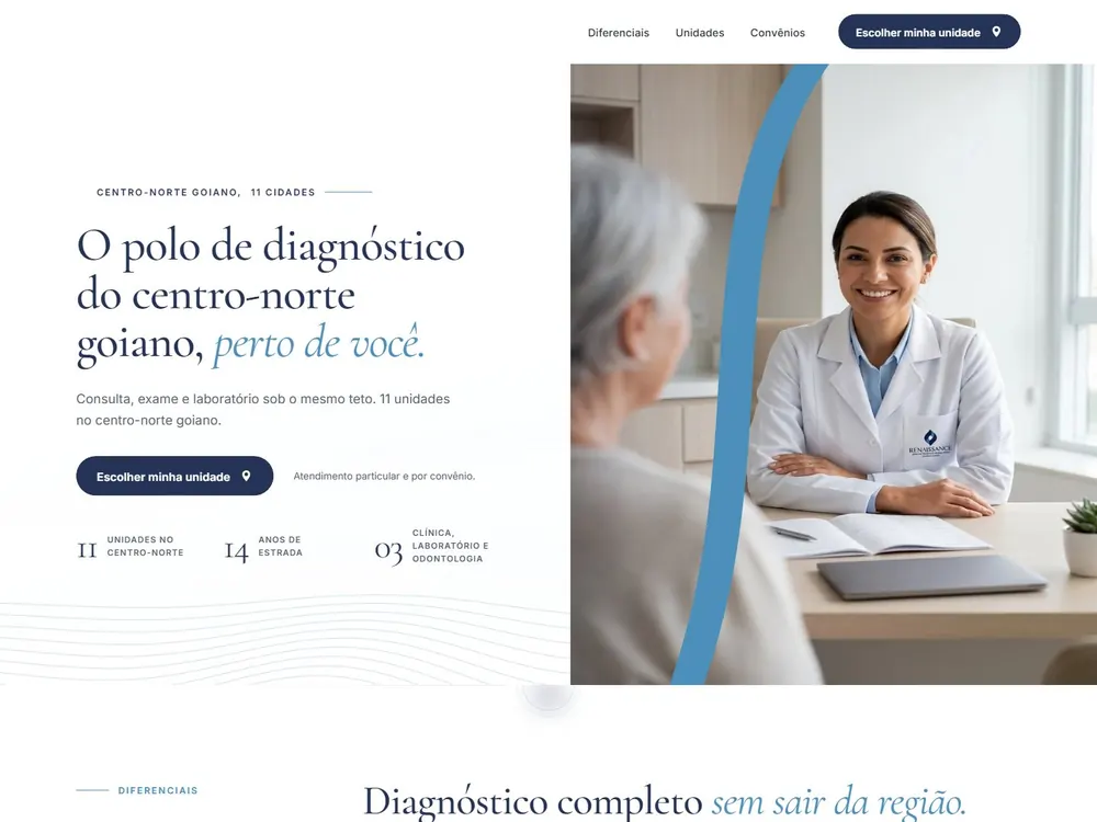 Landing page Renaissance Centro Médico