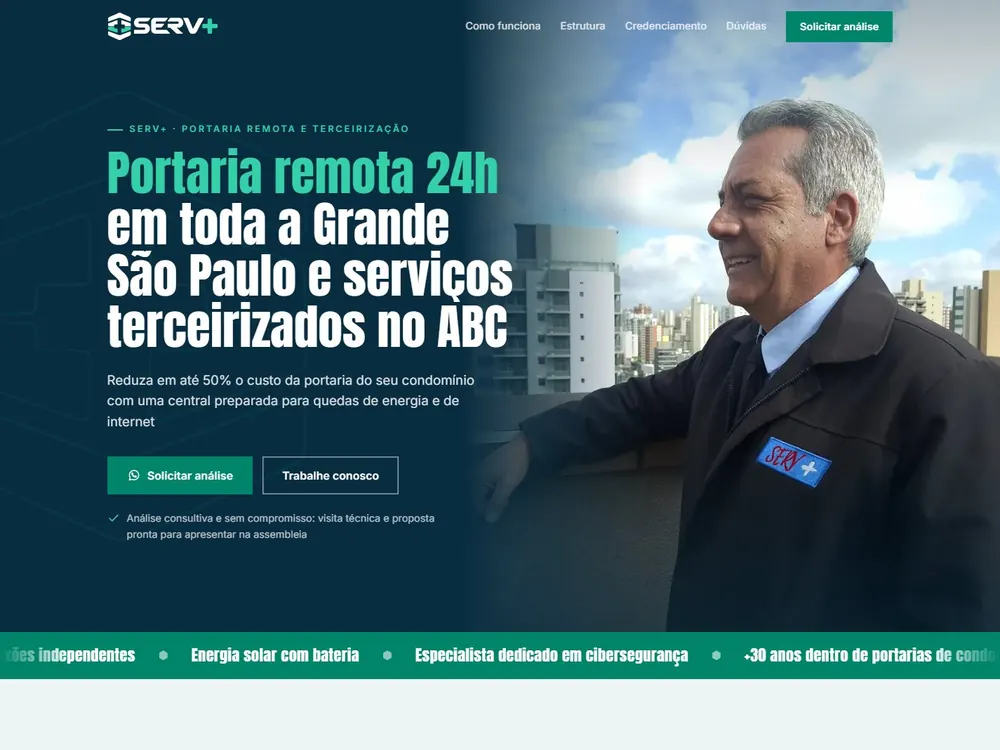 Landing page Serv+